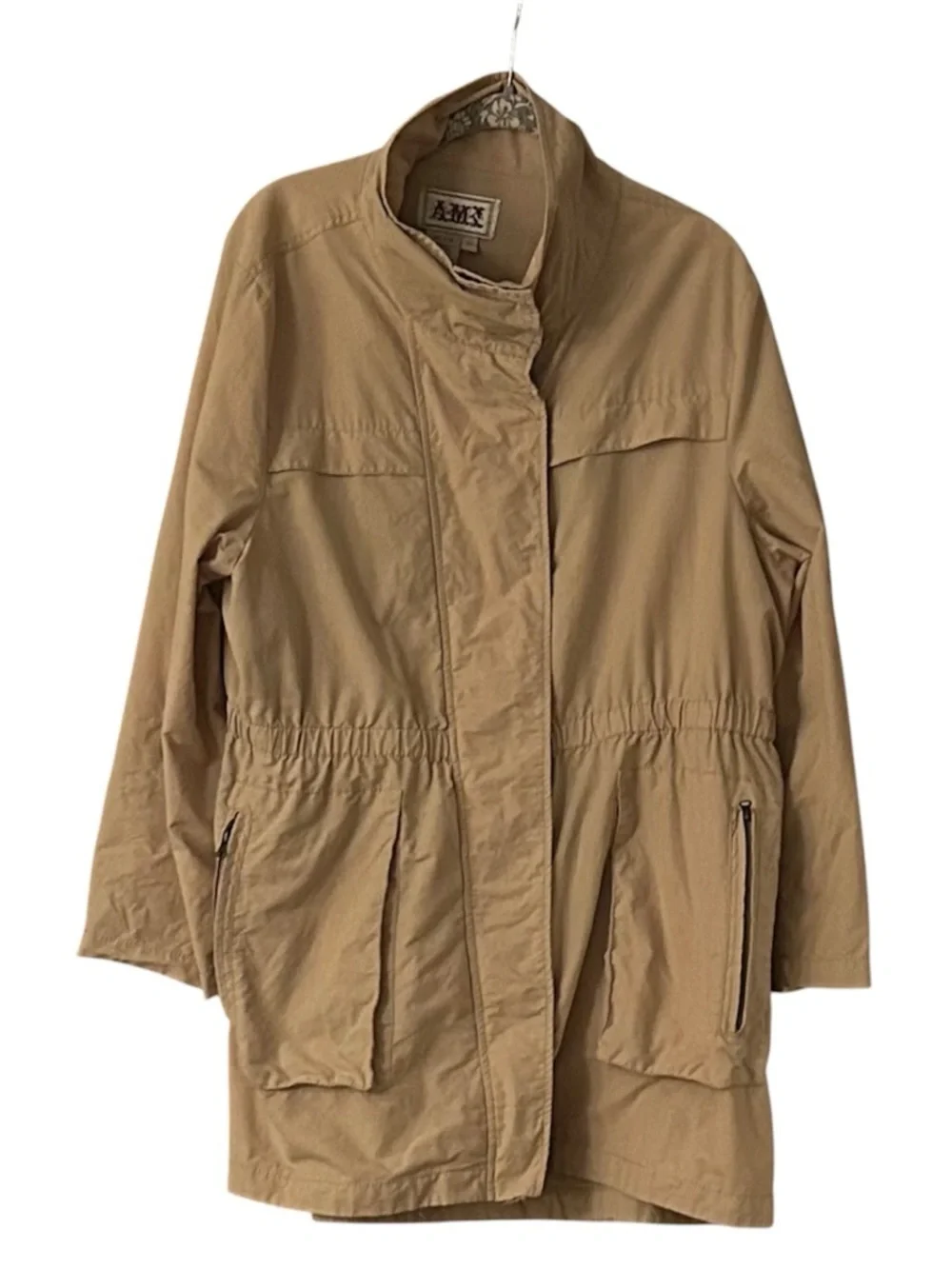 Ami Women's Tan Utility Jacket with Cinch Waist Size 1X - Picture 1 of 8